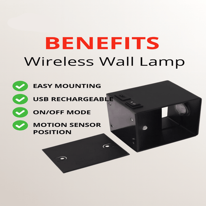Verstelbare draadloze LED-wandlamp met USB-oplaadbare batterij