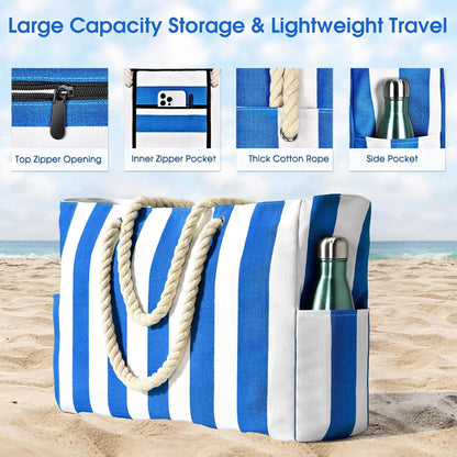 Oversized Waterdichte Strandtas met Zandbestendige Binnenkant