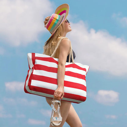 Oversized Waterdichte Strandtas met Zandbestendige Binnenkant