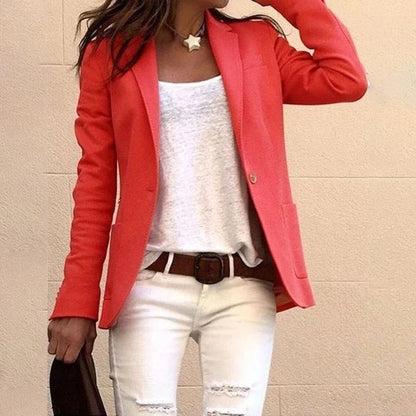 Elegante Dames Blazer met Slanke Pasvorm en Klassiek Revers