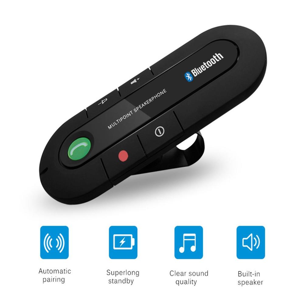 Draadloze Bluetooth Handsfree Carkit met Magnetische Zonneklep Bevestiging