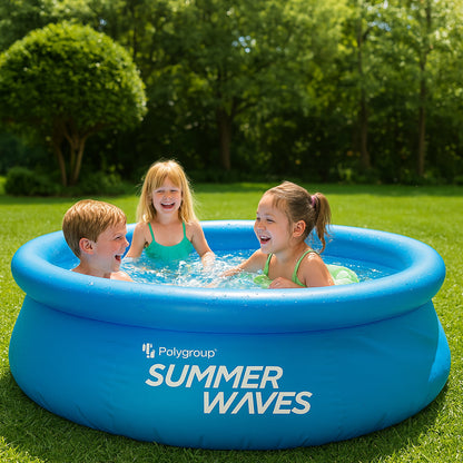 WaterJoy Opblaaszwembad – Ø244 cm Zwembad met Rand en Filterpomp (2.074 Liter)