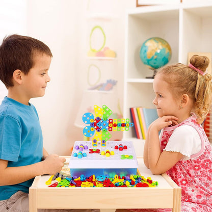 Creatieve bouwset met elektrische boormachine voor kinderen