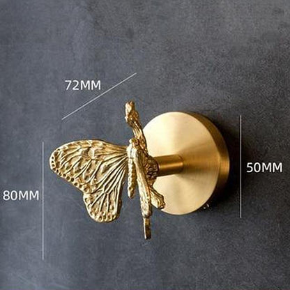 Gouden Messing Muurhaken – Handgemaakte Dierenontwerpen voor Stijlvolle Wanddecoratie