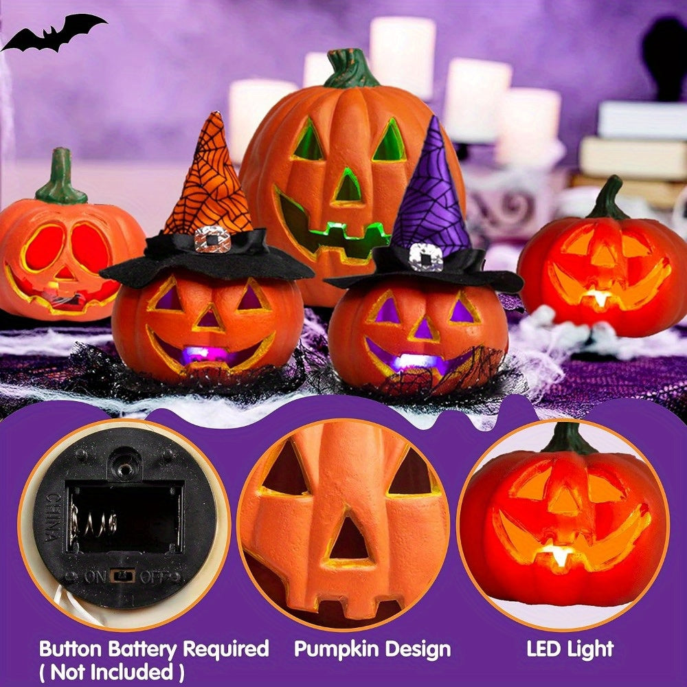 Lichtgevende Herfstpompoen Set voor Halloweendecoratie