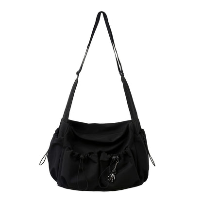 UrbanLiner Nylon Messengerbag – Zwarte Schoudertas met Ritssluiting voor Dagelijks Gebruik