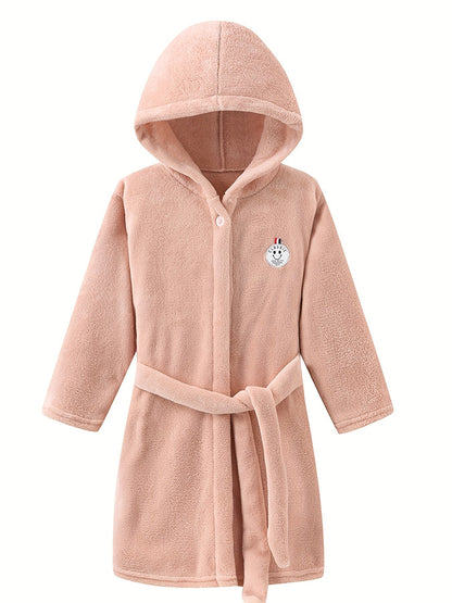 WarmNest Kinderbadjas met Capuchon en Zachte Fleece