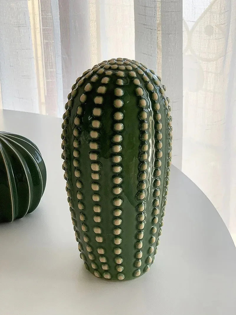 Woestijn Keramiek Cactusbeeldje - Modern Huisdecoratie
