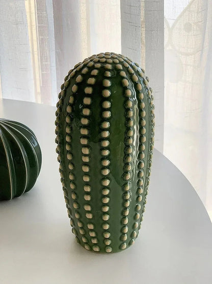 Woestijn Keramiek Cactusbeeldje - Modern Huisdecoratie