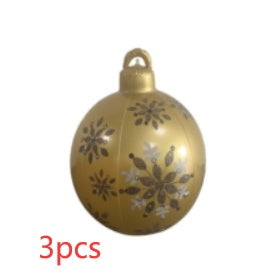 Feestelijke Opblaasbare Buitenbal 60 cm – Weerbestendige PVC Kerstdecoratie