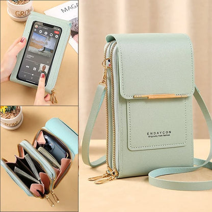 Compacte Crossbody Schoudertas met Antidiefstal – Waterdicht Telefoonvak – PU Leer – Meerdere Kleuren