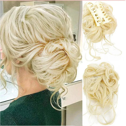 Krullende Haar Knot – Clip-in Haarstukje met Volume en Natuurlijk Uiterlijk