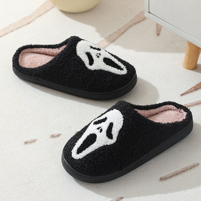 Halloween Pantoffels – Warme Sloffen met Schedel Design