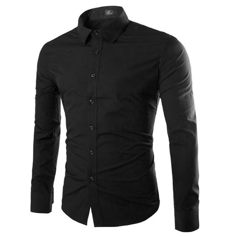 Strijkvrij heren overhemd – ademend slim fit hemd voor kantoor en casual stijl