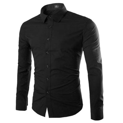Strijkvrij heren overhemd – ademend slim fit hemd voor kantoor en casual stijl