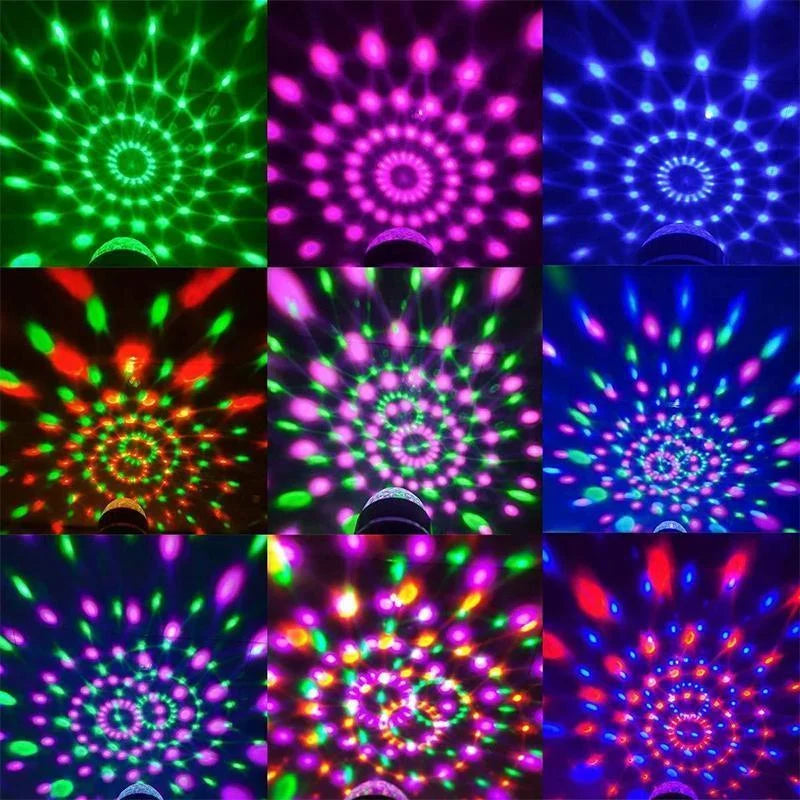 DiscoSpin LED Feestlamp – Roterende RGB Sfeerverlichting 3W