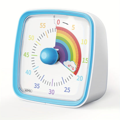 Regenboog Tijdbeheer Timer – Visuele 60-Minuten Afteltimer voor Studie, Werk en Thuis