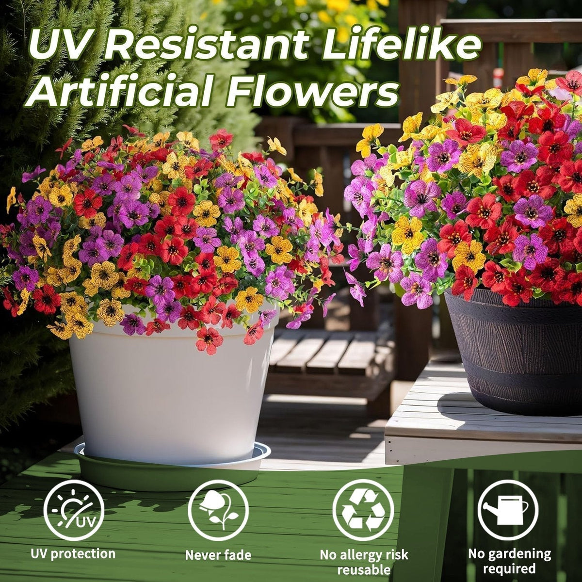 UV-Bestendig Kunstbloemen Set voor Binnen en Buiten | 120-480 Stuks