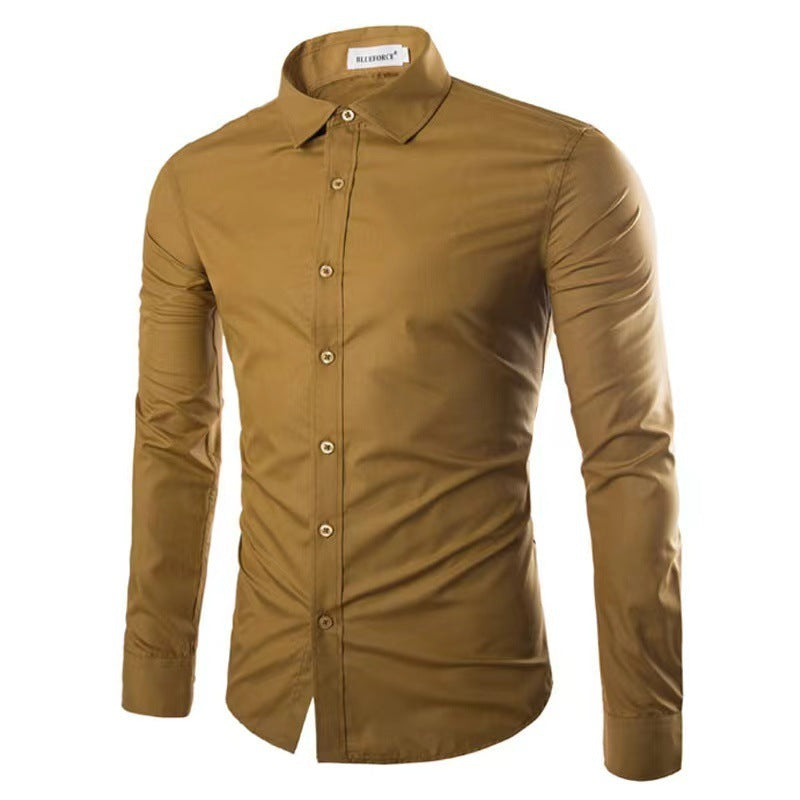 Strijkvrij heren overhemd – ademend slim fit hemd voor kantoor en casual stijl