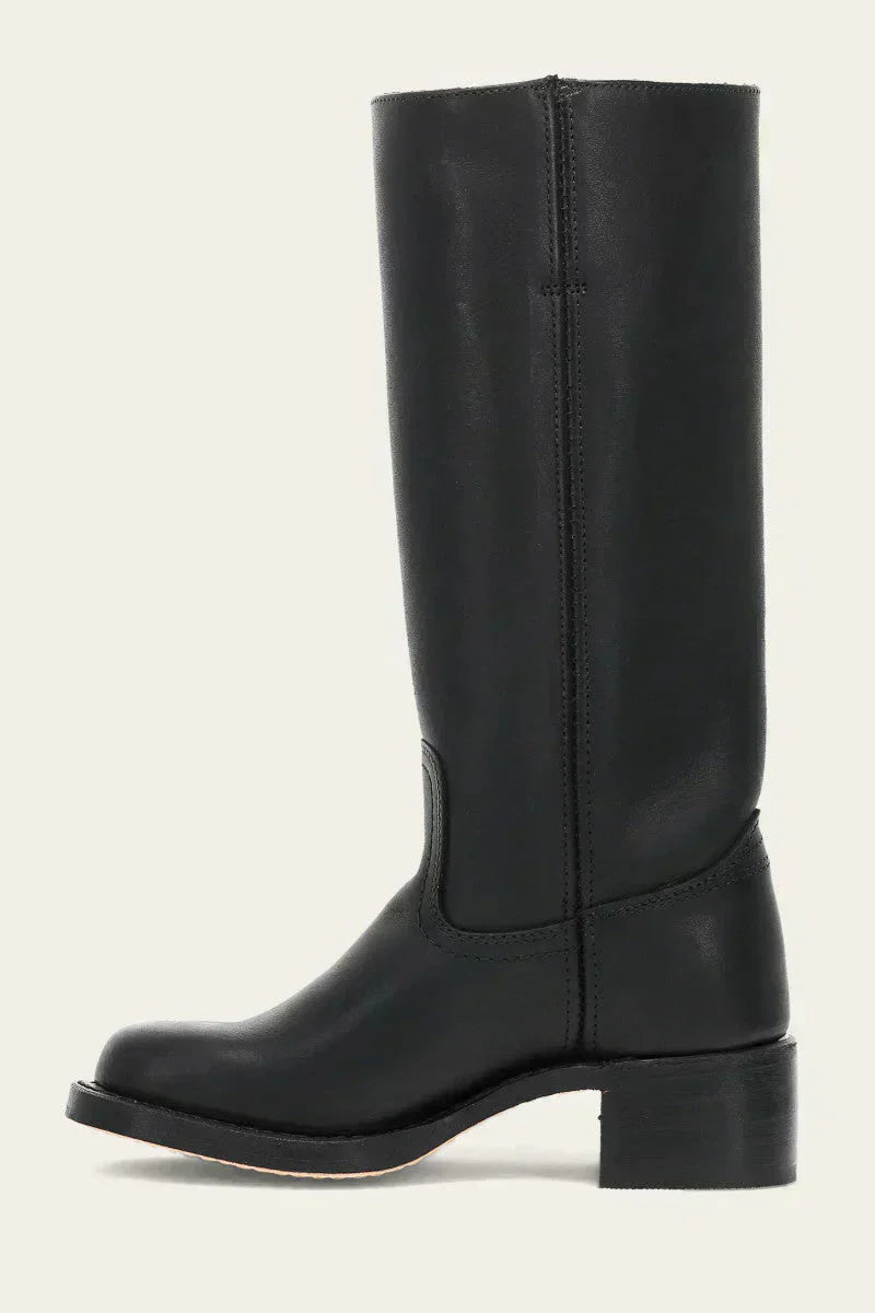 WesternSoul hoge dameslaarzen – stijlvolle leren look met blokhak en western flair