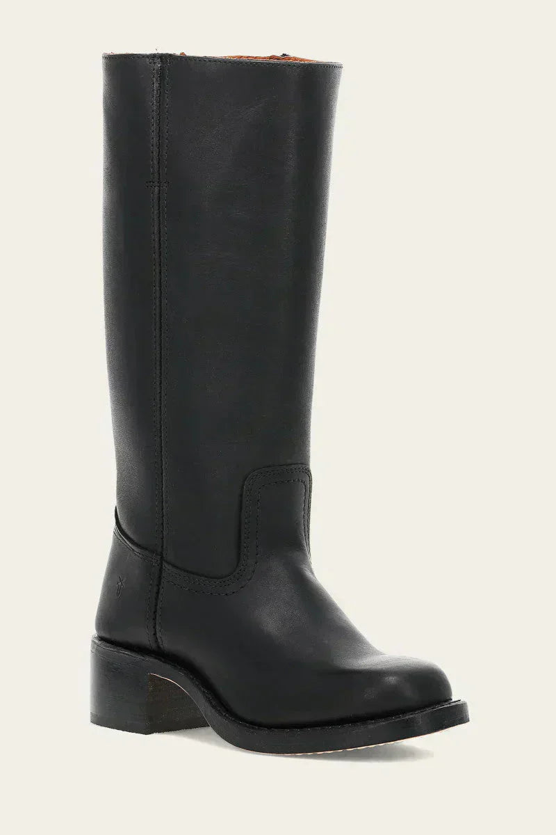 WesternSoul hoge dameslaarzen – stijlvolle leren look met blokhak en western flair