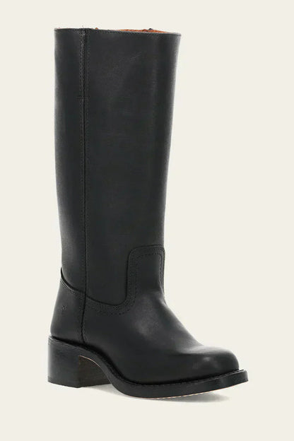 WesternSoul hoge dameslaarzen – stijlvolle leren look met blokhak en western flair