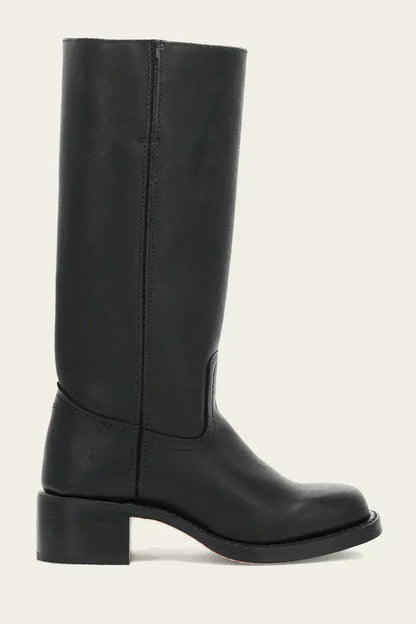 WesternSoul hoge dameslaarzen – stijlvolle leren look met blokhak en western flair
