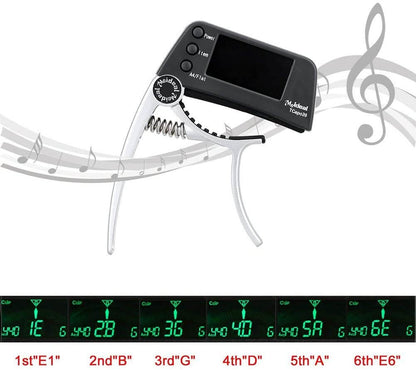 Capo & Tuner "TuneGrip" – 2-in-1 Gitaaraccessoire met LCD-scherm