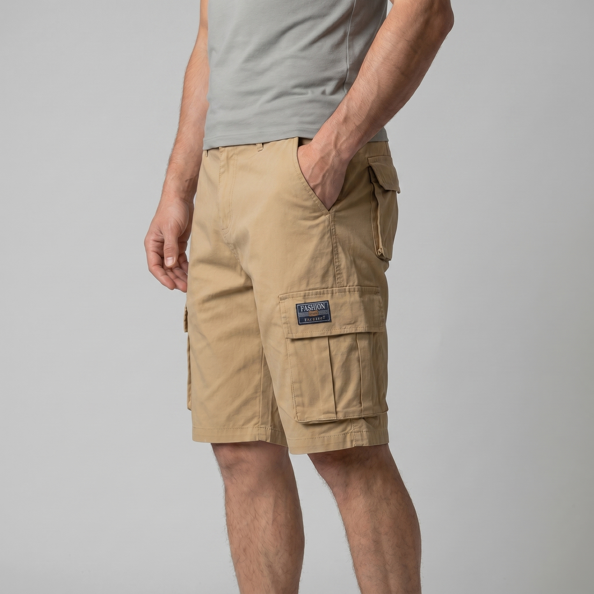 Relaxed Fit Cargo Shorts met Meerdere Zakken - Heren Casual
