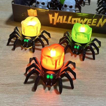 Halloween Decoratie – Spinrug Ornament met Kaars- en Oogbaldesigns