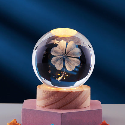 3D LED Nachtlamp met Kristallen Design