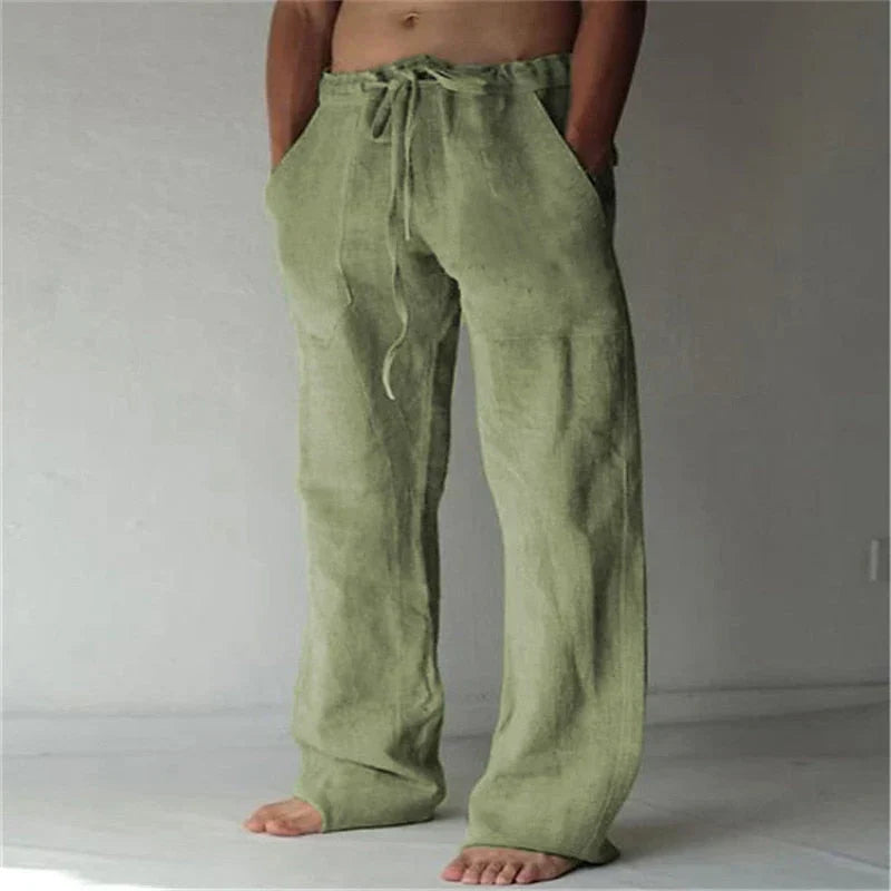 Comfortabele Heren Linnen Broek - Katoen Mix voor Lente & Herfst