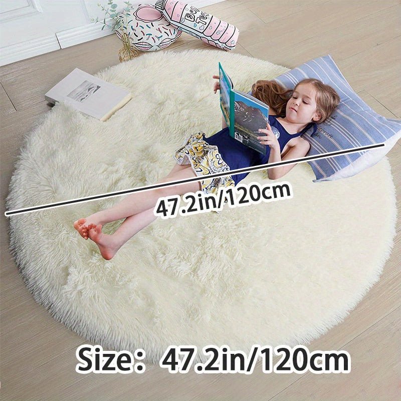 Rond Pluche Vloerkleed - Zacht en Antislip