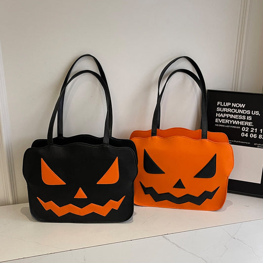 Halloween Messenger Bag – Schoudertas in Zwarte en Oranje Griezelstijl