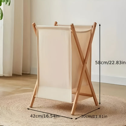 Opvouwbare houten wasmand – Massief hout, decoratief en functioneel