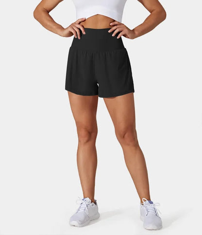 Dames Sportshort met Hoge Taille en Binnenbroek – De Beweegvrije Active Fit