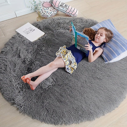 Rond Pluche Vloerkleed - Zacht en Antislip