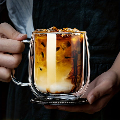 ThermoSip Dubbelwandige Glazen Mok – Borosilicaatglas, Hittebestendig & Elegant