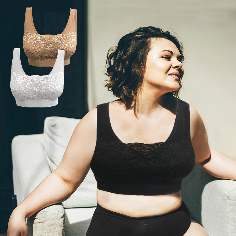 Naadloos ComfortLace BH – Zachte Damesbeha zonder Beugel met Kantafwerking