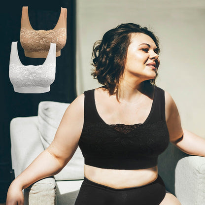 Naadloos ComfortLace BH – Zachte Damesbeha zonder Beugel met Kantafwerking