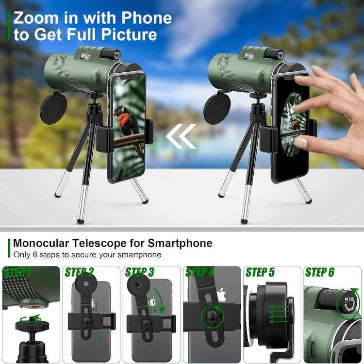 VisionPeak Compact Monoculair met HD Lens en Hoge Vergroting