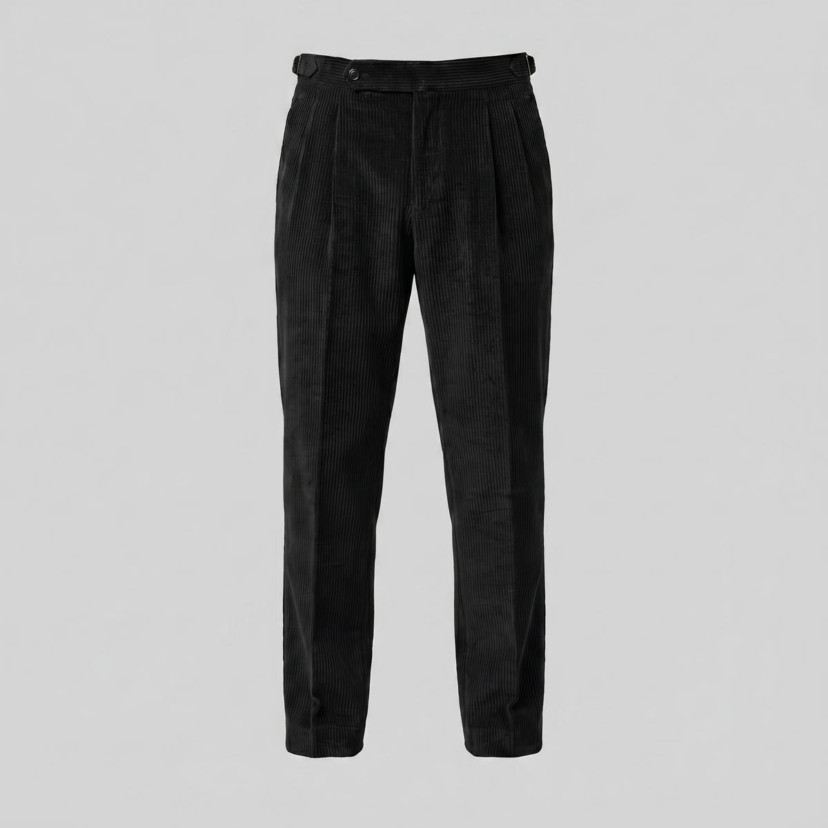 Fijngeribde Tailored Winterbroek met Dubbele Vouwen voor Heren