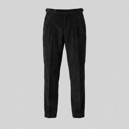 Fijngeribde Tailored Winterbroek met Dubbele Vouwen voor Heren