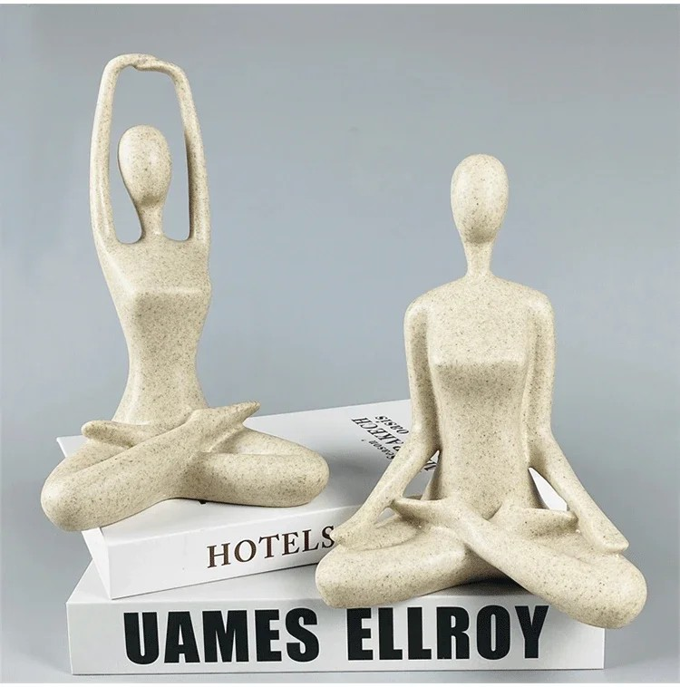 ZenJoy Woman in Yoga Statue – Modern Resin Interior Decoration