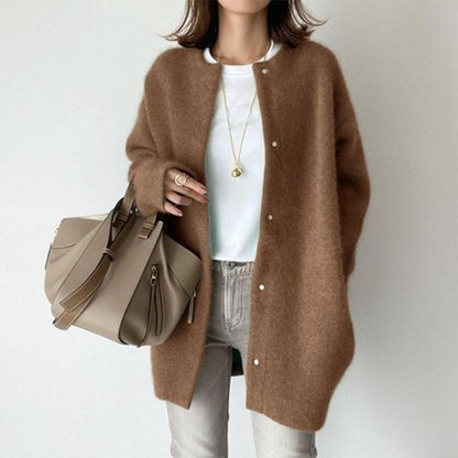 Elegante DamesCardigan met Knoopsluiting - Lange Mouwen en Kraag