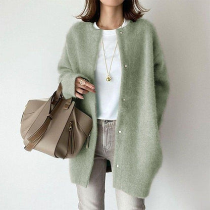 Elegante DamesCardigan met Knoopsluiting - Lange Mouwen en Kraag