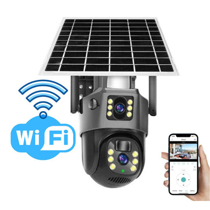 DualGuard Solar 4K – Draadloze 4K Beveiligingscamera met Zonnepaneel en 4G