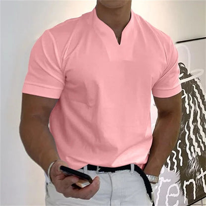 Heren T-shirt FitVibes – Sportief, Ademend en Casual met V-hals
