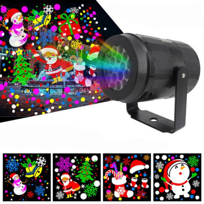 LED Kerst Projector Sneeuwvlok Lichtshow – Waterdichte Buitenlamp met 16 Patronen