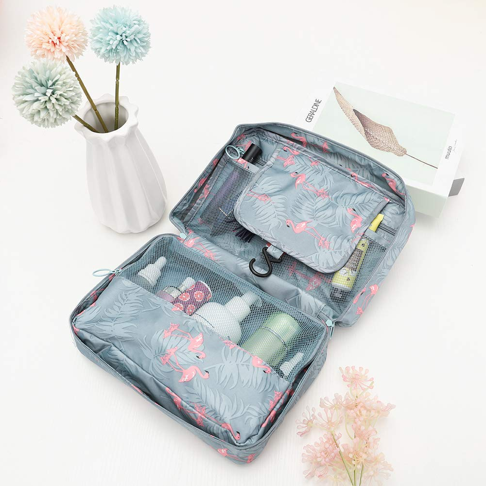 TravelEase – Waterafstotende Cosmetictas met Haak en Vakken | Reistoilettas